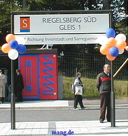 Saarbahnhaltestelle Riegelsberg-Süd